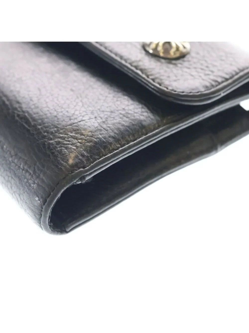 Chrome Hearts Wave Leather Wallet Black